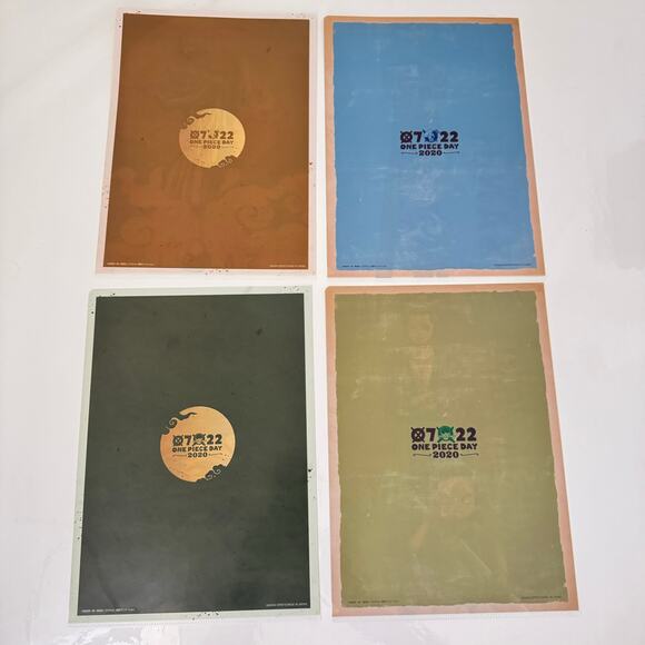 4 One Piece Full Force Ichiban Kuji Prize Visual Art Sheet Clear File Poster - Picture 2 of 10